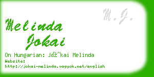 melinda jokai business card